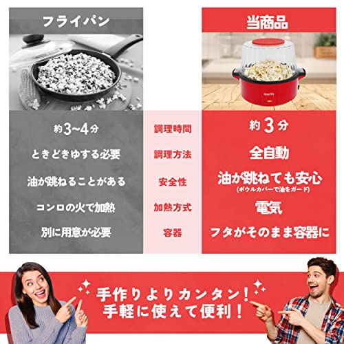 applife PON!PON! ポップコーンメーカー レッド