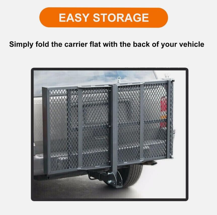 Foldable Electric-Wheelchair Hitch Carrier Mobility Scooter Rack Loading Ramp