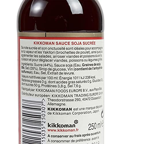 Kikkoman Sauce Soja Sucrée 250 Ml - Livraison Gratuite Pour Les Commandes En France - Prix Par Unité