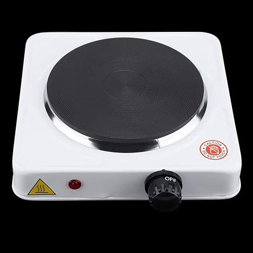 Miniatura 5 de Encimera 1000W, estufa eléctrica portátil con control de temperatura ajustable, té café leche hogar placa eléctrica individual, ahorro de energía y