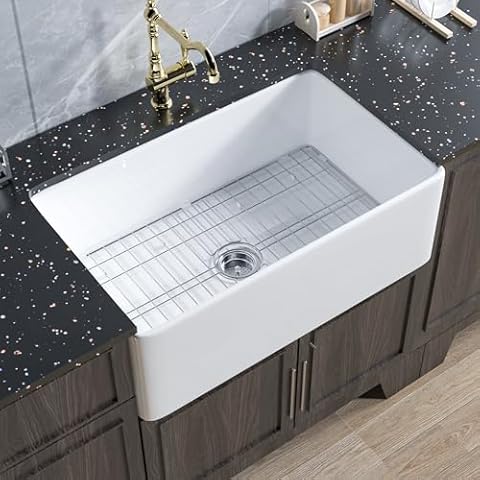 Miuara 30 Inch Fireclay Farmhouse Sink Cover