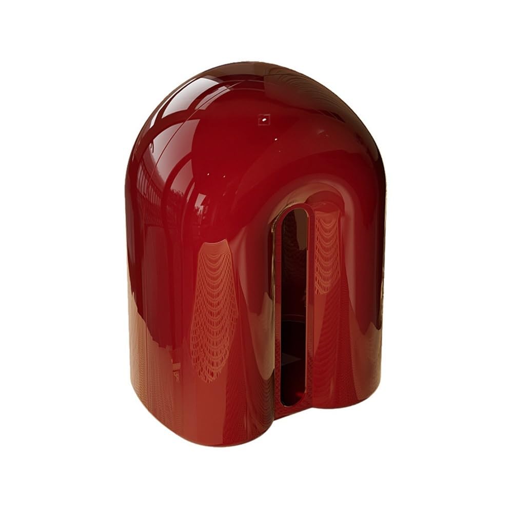 Tissue Box Holder Desktop Vertical Tissue Box Living Room Dining Table Decoration Napkin(Red)