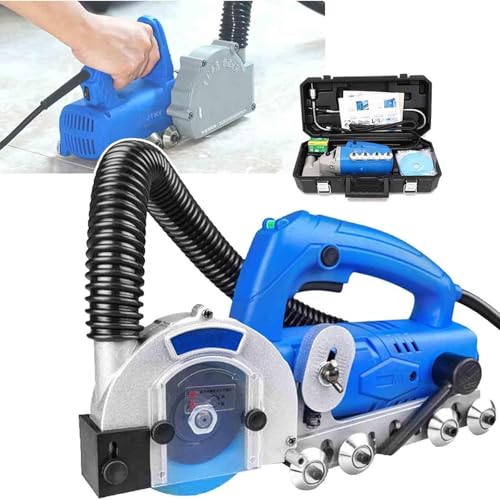 XUXIAO Limpiador de Juntas eléctrico de 1200 W, máquina eléctrica para Cortar Juntas de baldosas de cerámica, con Cubierta Transparente Visible, para Limpiar Pisos y Paredes