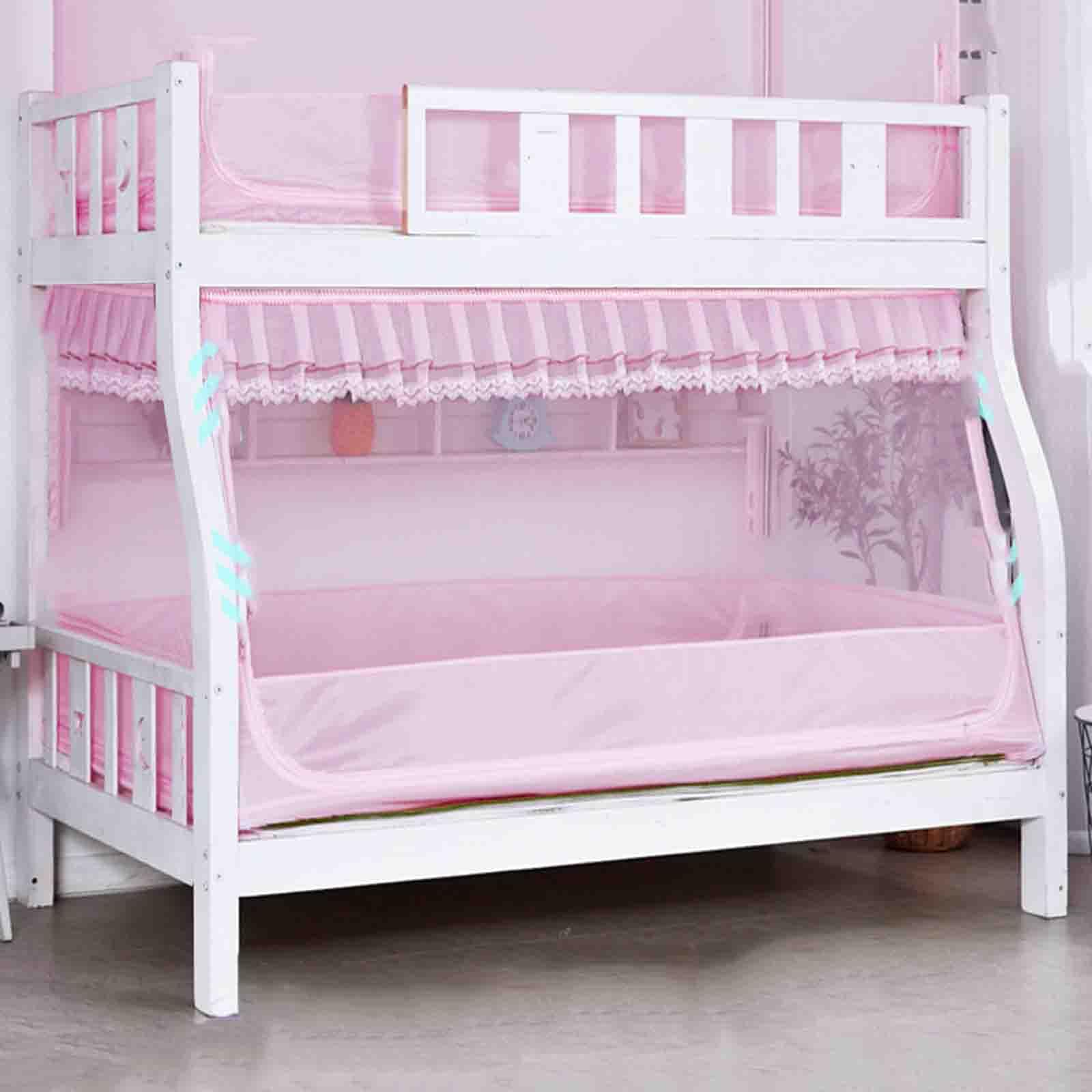 Lshtshf-ou Net Mosquito For Bed For Single Bedroom Curtains Frame Draperies Bunk Canopies Curtain With Bracket With Bottom