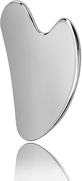 Gua Sha, Stainless Steel Gua Sha Facial Tools, Guasha Tool for Face Upgraded, Guasha Stainless Steel Silvery