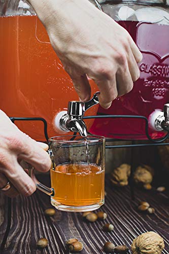 Sendez Dispenser per bevande, 2 x 4 litri, erogatore per acqua - immagine 6