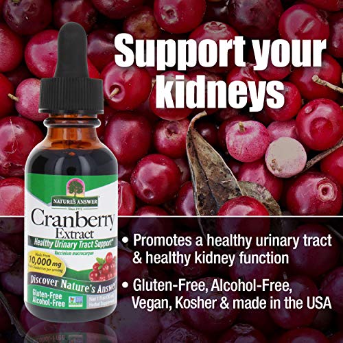Nature's Answer Cranberry | Supports A Healthy Urinary Tract | Alcohol-Free, Gluten-Free, Kosher Certified, Vegan & No Preservatives 1Oz #TOP2