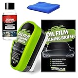 Scheibenreiniger Auto Windschutzscheiben Reiniger -150ml Car Windshield Oil Film Brush with 60ml Glass Cleaner, Automotive Oil Film Cleaning Brush Scheibenpolitur für Autoglas,Prevents Rain and Fog