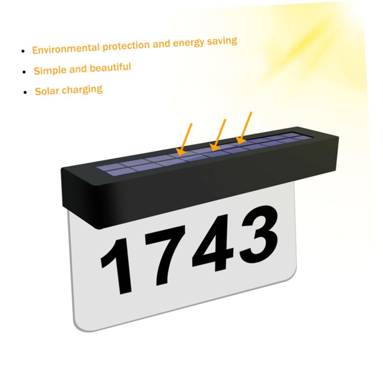 jojofuny Luce Solare Led Per Esterni Lampada Solare Da Parete Per Numeri Civici Strumento Di Illuminazione Led Facile Da Installare e Utilizzare