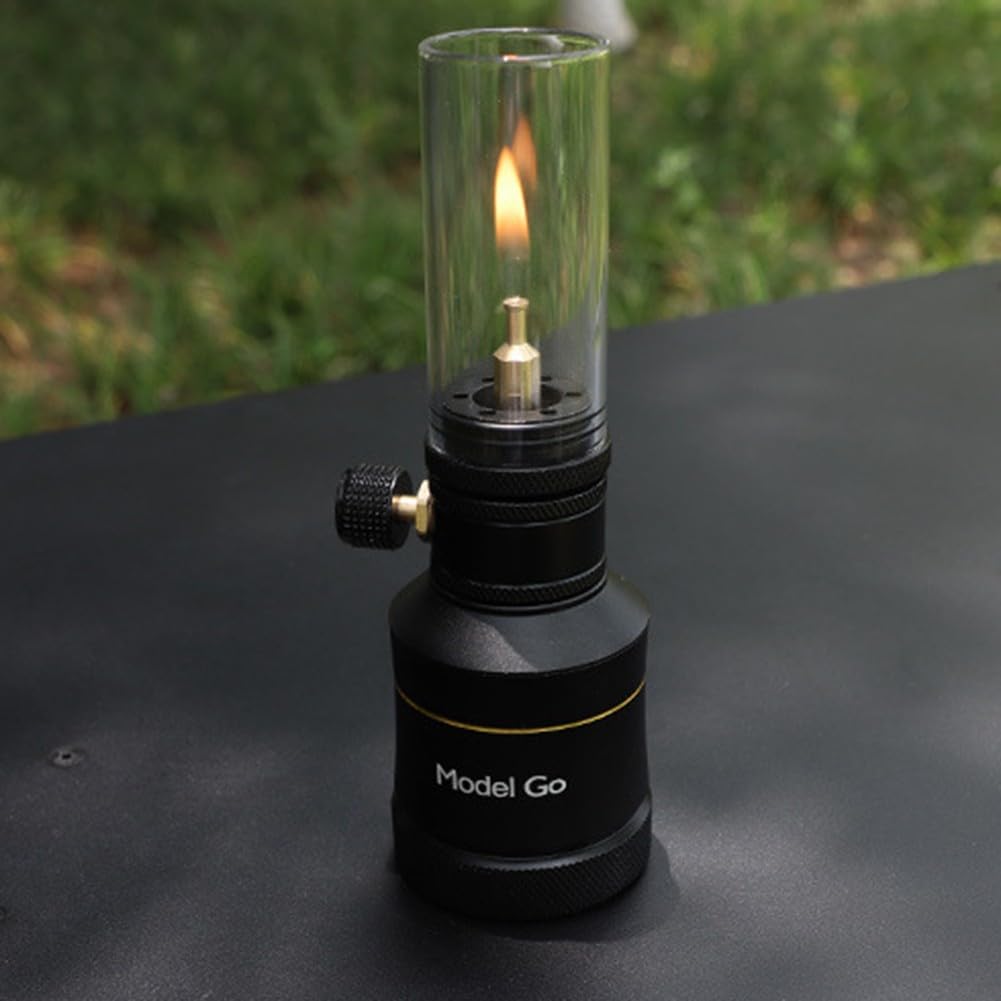 Tragbare Aluminium-Camping-Gaslampe, Gas-Campinglampe, tragbare Aluminium-Camping-Gaslampe, Gaslaterne for Beleuchten von Outdoor-Camping, Atmosphären-Gaslampe, Zeltlampe, Garten-Campinglaternen (nur