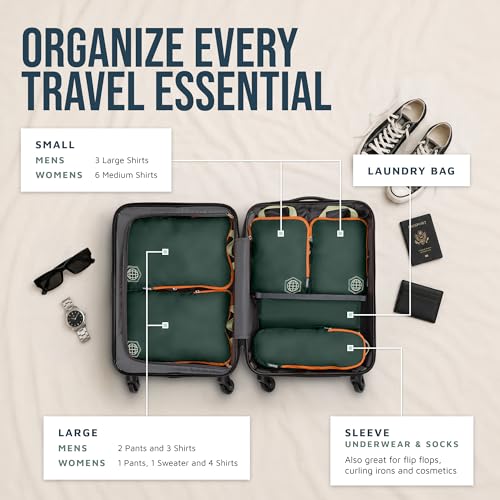 TRIPPED 6-Piece Compression Packing Cubes