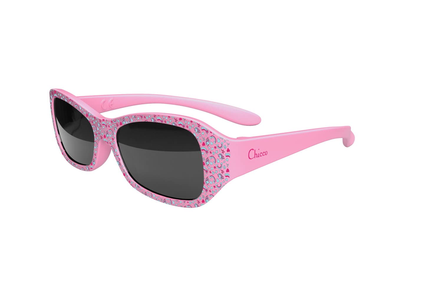 Chicco Occhiale da Sole Bimba 12m+, Lenti Resistenti e Antigraffio, Proteggono dai Raggiu UVA e UVB, Montatura Flessibile, Custodia Portaocchiali Inclusa, per Bambini 12 Mesi, Rosa, 1.0 Pezzo