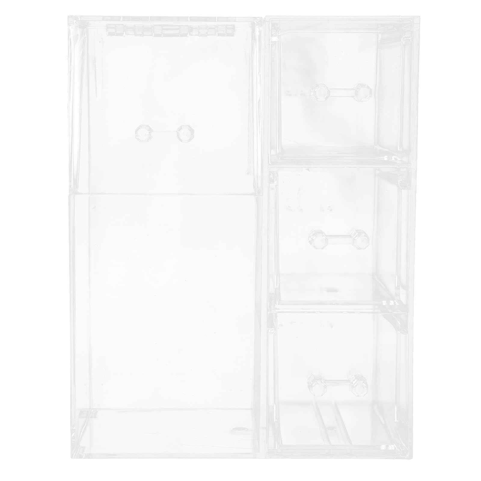 Porta Brochas de Maquillaje Transparente de Acetato con Apertura Grande y Tapa para Escritorio Soporte Multiusos para Pinceles Lápices Brochas y Utensilios Cosméticos para Hogar
