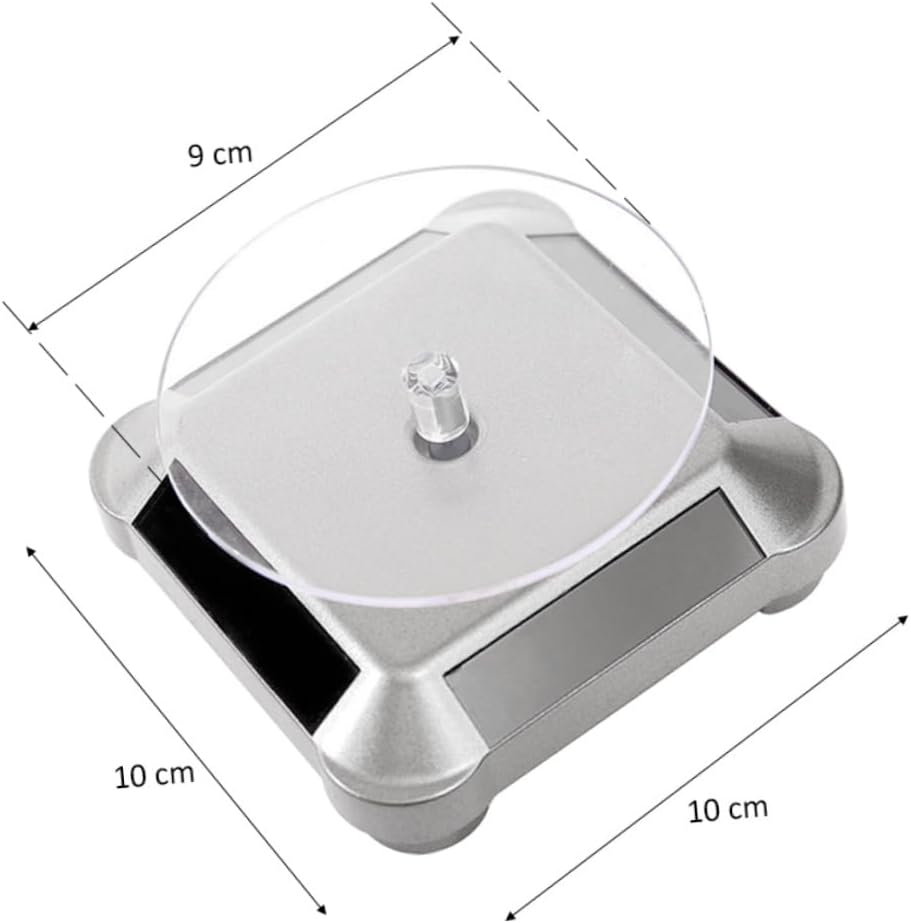 Solar Powered Rotating Display Stand for Jewelry Watches Cameras
