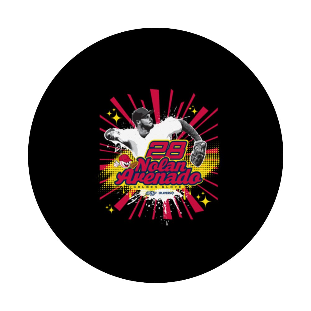Nolan Arenado St. Louis Baseball Sket One x MLB Players PopSockets Swappable PopGrip, Black - Image 3
