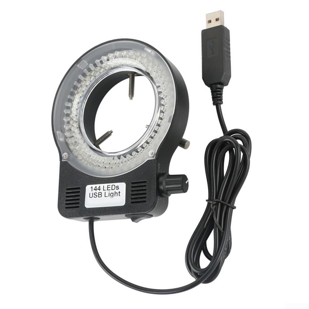 Basic Ringlicht für Videokonferenzbeleuchtung, 72/144 Glühbirnen Mikroskop Kamera Illuminator 6500-7000K Weißlicht 0-100% Helligkeitsregelung für Automatisierungsgeräte (72LED)