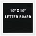 Ruina Letter Board 10x10 Inch - Felt Letter Board White Frame, Changeable Letter Boards with 290 Unique Letters, Emojis & Symbols, Wall Mount and Free Drawstring Bag by R002
