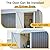 KEIKI 12x20 FT Outdoor Metal Storage Shed Garage with Double Doors, Large Capacity Steel Utility Shed for Vehicle Equipment and Garden Tool Storage, Weather Resistant Backyard Shed