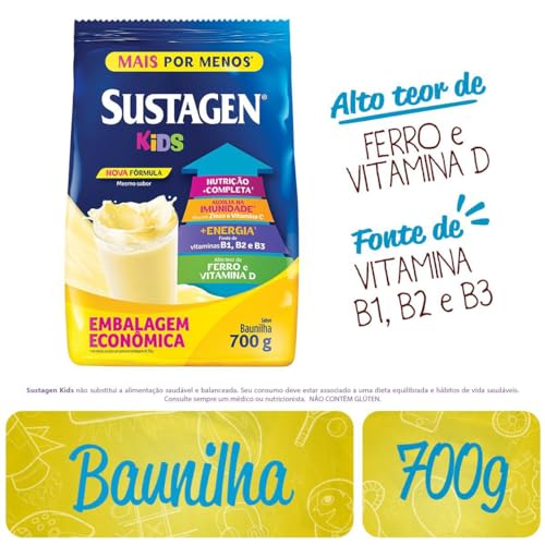 Complemento Alimentar Sustagen Kids Sabor Baunilha - Sachê 700g