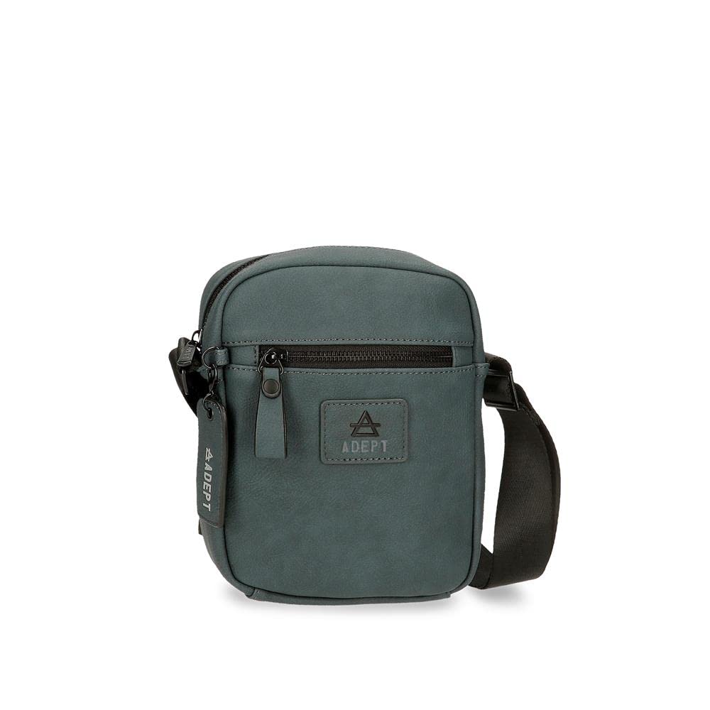 Adept Herren Blau Axel Umhängetasche Medium 17 X 22 X 6 Cm Kunstleder, Mittlere Umhängetasche