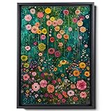 Flower Garden by Gustav Klimt Canvas Art Print, Reproduction Print, Abstract Landscape Wall Art. Giclee Prints Canvas Fine Art for Wall Decor- Fine Art Print, Wall