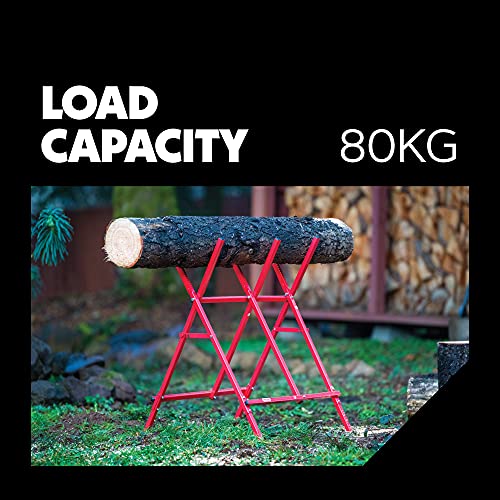 Oregon Steel Log Saw Horse, Foldable & Adjustable Sawbuck, 10 Inch Log Capacity, Folding Wood Cutting Stand, for Logging, Splitting & Firewood (584145) by Oregon - Image 4