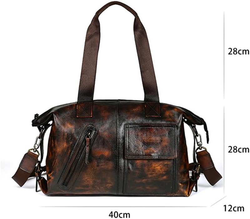 Vintage Handbag Travel Bag Handmade Old Crossbody Bag Multifunctional Large Capacity Men's Bag