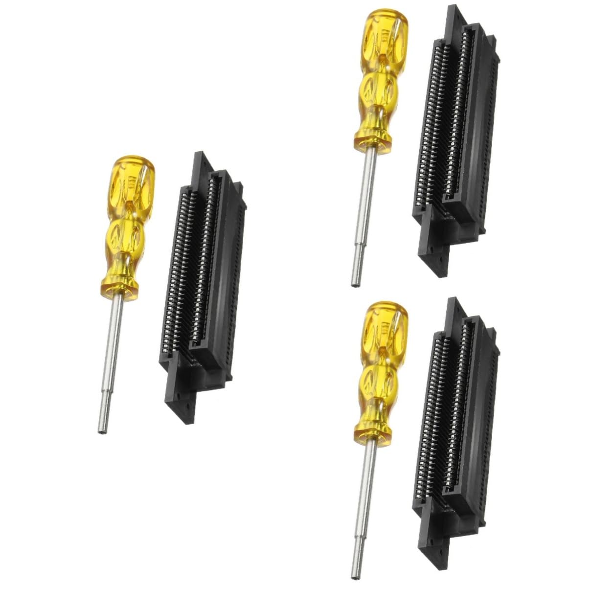 Connecteur 72 broches NES VILLCASE fente de rechange plastique noir 3 pièces