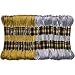 Metallic Embroidery Thread - Embroidery Floss-Cross Stitch Threads - Friendship Bracelets Floss - Crafts Floss - 24 Skeins for Embroidery Embellishment Craft Needlework Decorative Gold and Sliver
