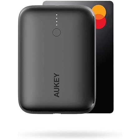 AUKEY Power Bank Portable Charger 10000mAh, Ultra Compact battery pack with 18W Power Delivery and USB-C Quick Charger 3.0 Fast Phone Charger for iPhone 12/mini/Pro/11/11 Pro, iPad, Samsung, Huawei