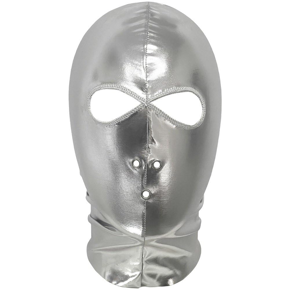 Sslvya Leather Head Hood Mask Funny Headgear Full Face Mask for Halloween Christmas Carnival Party Cosplay Headwear