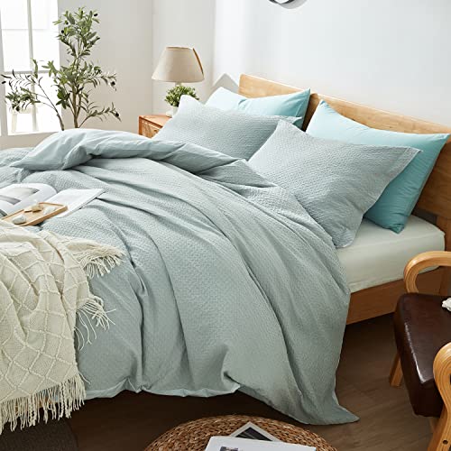 Melingo Green Duvet Cover King Size, Soft Cotton King Duvet Cover Set, 1 Duvet Cover 104X90 Inches With Zipper Closure And 2 Pillow Shams, Comforter Not Included #TOP1
