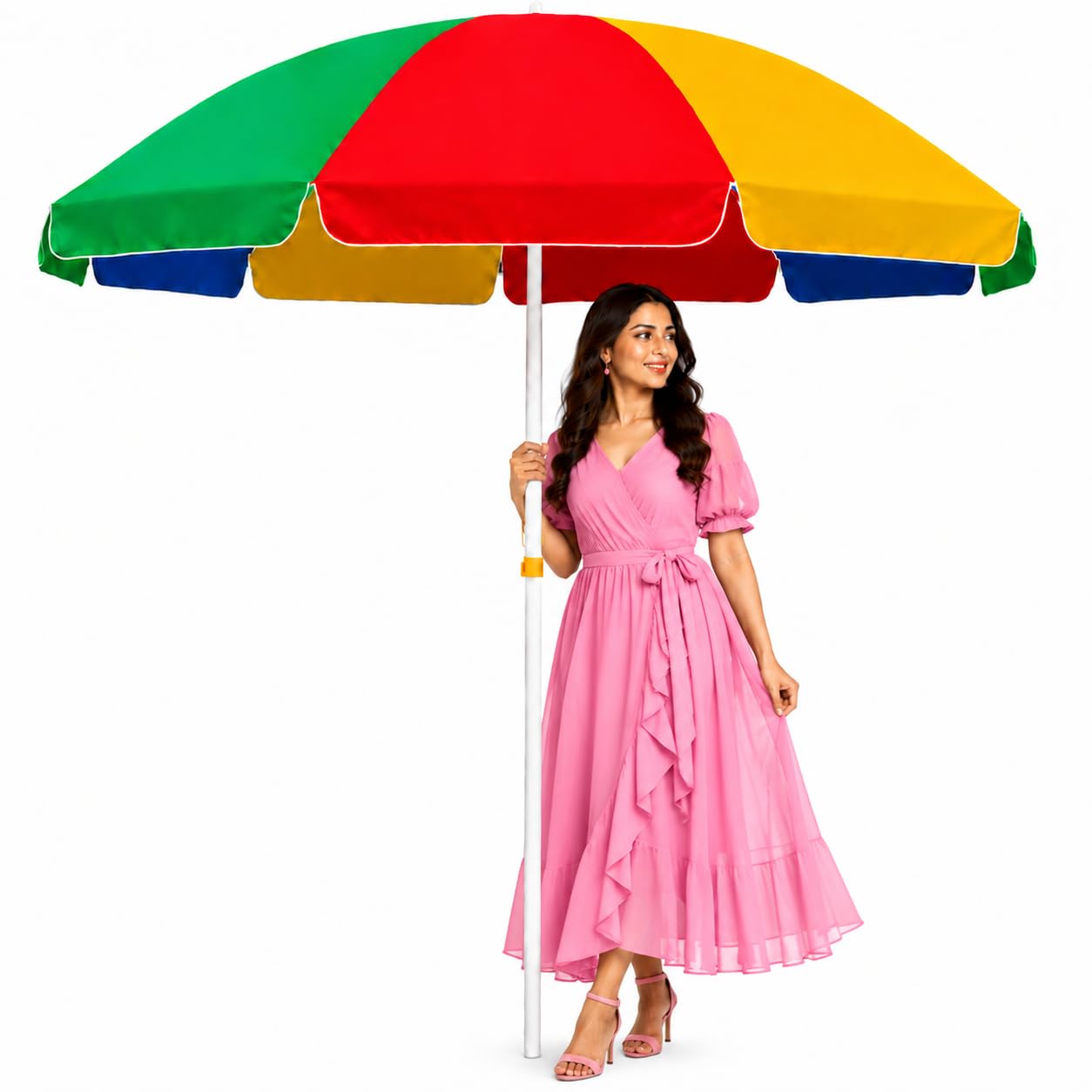 Garden Umbrella 7FT Outdoor Umbrella Home Garden Use Garden Umbrella Outdoor Shade Lawn Use Rooftop Use Garden Canopy Terrace Use (Multicolor)-image-43
