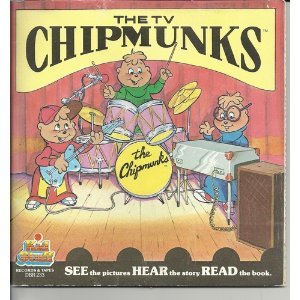 Paperback THE TV CHIPMUNKS - book and record - SEE the pictures HEAR the story READ the book