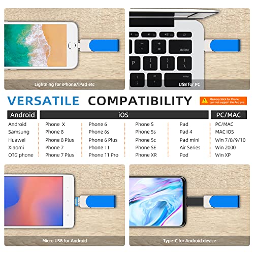 Qarunt 32GB Chiavetta USB per Phone Pad Memoria