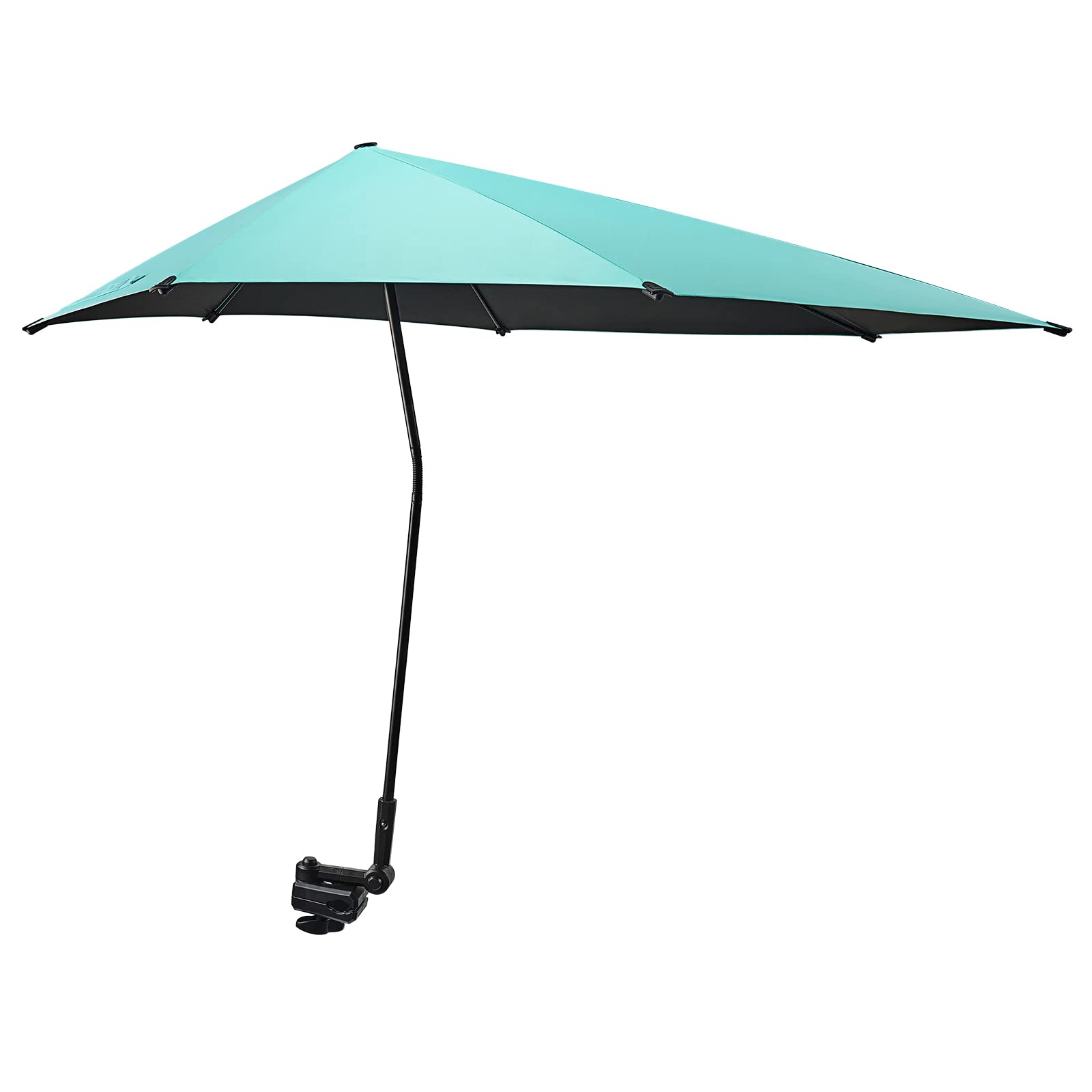 G4Free Adjustable Beach Umbrella XL with Universal Clamp Shaft for Chair, Golf Cart, Stroller, Bleacher, Patio (Lake Blue)