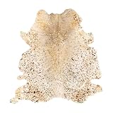 Paris Prix Tapis Peau de Vache Fly Blanc & Or Entre 2 et 2,6 m2