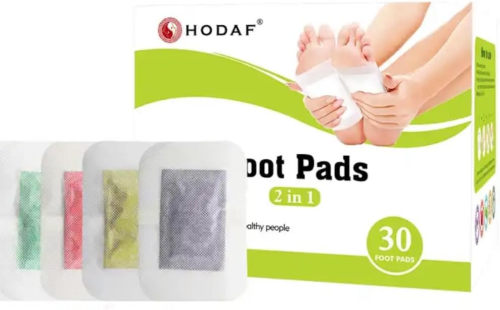 2 in 1 Deep Cleansing Foot Pads (Lavender, Ginger, Mint, Rose, Green Tea) – 30 Pads/Box