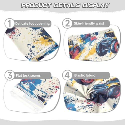 Boccsty Doodlemonster Car Grunge Girls Leggings Kids Yoga Pants Dance Active Tights 4T3