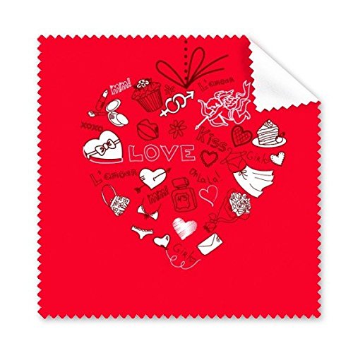 Chiffon de nettoyage motif amour : le petit cadeau de Saint-Valentin idéal