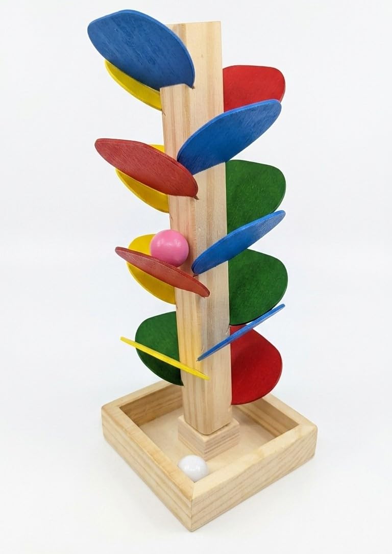 Wooden Tree Marble Ball Run Track Game-image-49
