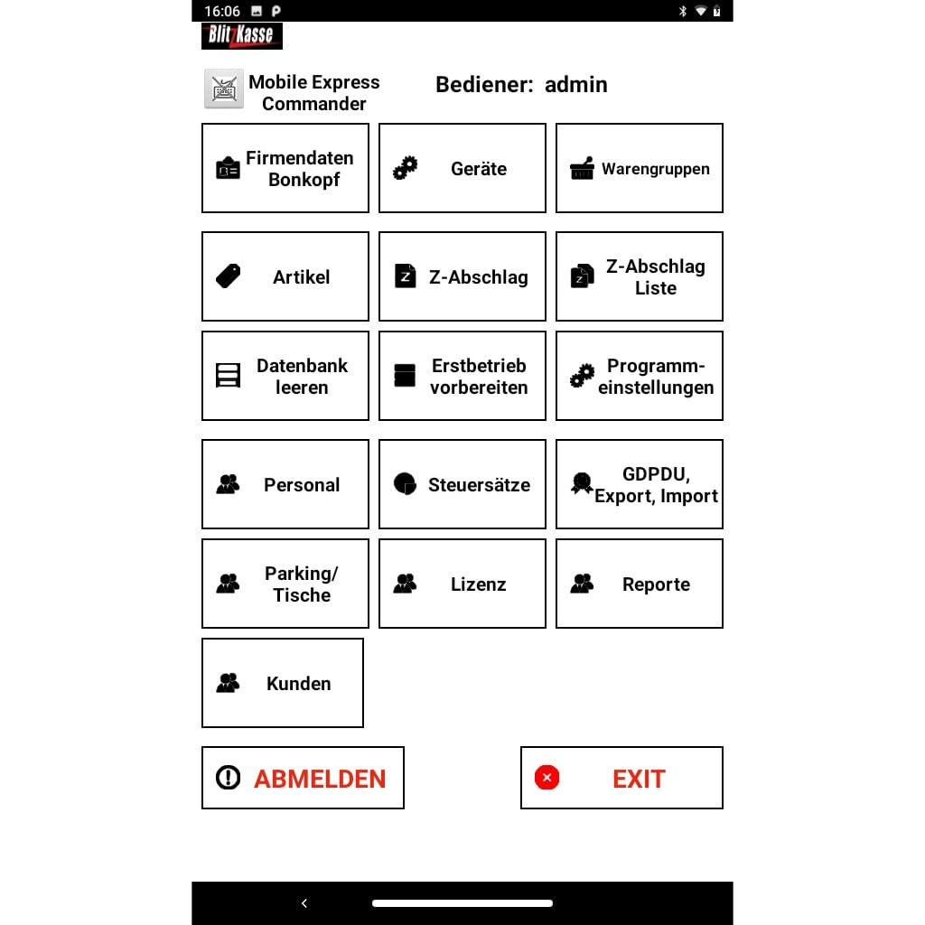 Mobiles Kassensystem für Gastronomie – 6" Handheld POS Kasse mit Bondrucker – ohne monatliche Gebühren – TSE-konform – für Restaurant, Café & Eisdiele – BLITZKASSE GASTRO BASIC
