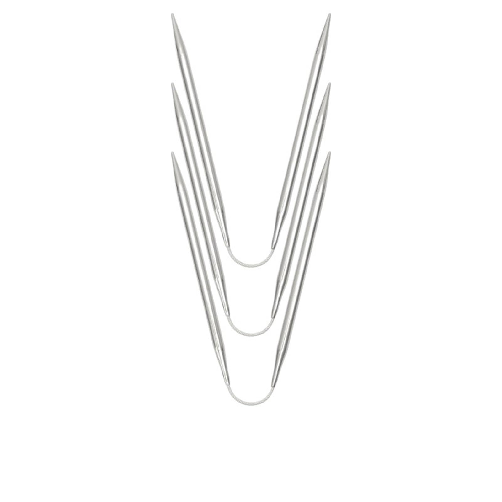 Knitting Needles 3pcs/Set Circular Knit Needles Knitting Metal Cable Set Sweaters Hats Sleeves Socks Accessories(5mm)