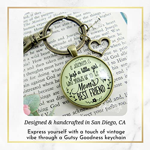 Gutsy Goodness Mother Daughter Keychain Friendship Saying Womens Handmade Keepsake Jewelry thumb #3