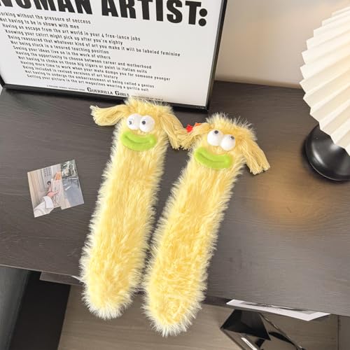Image of TFTSR Crazy Funny Fuzzy Silly Socks for Kids Women,Girls Fluffy Slipper Novelty Fun Socks,Boy Men Cute Cozy Soft Animal Socks