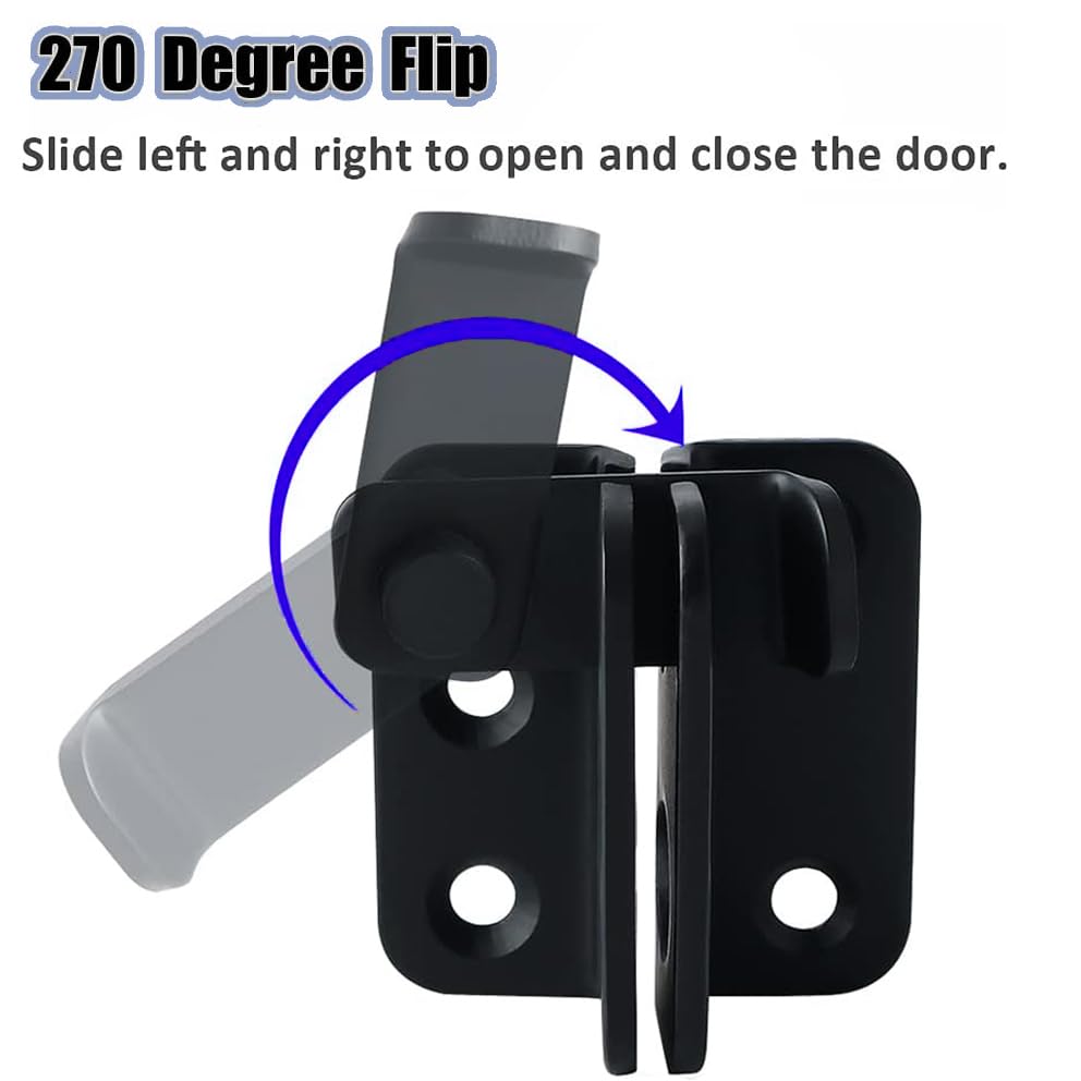 Coulissante Serrure Volet,Coulissante Serrure Volet Loquet,Verrou Porte,Loquet Noire Loquet De Verrouillage De Boucle,Petit Loquet En Acier Inoxydable, Portail à Bascule Boulon Avec Vis Pour Porte