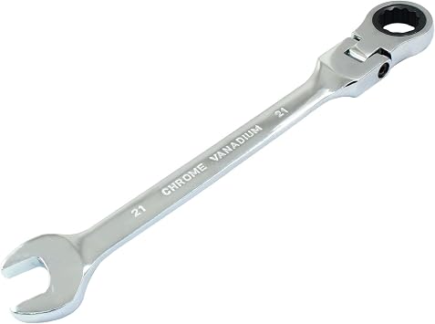 21mm Flex Head Ratchet Wrench 12 Point Chrome Vanadium Spanner