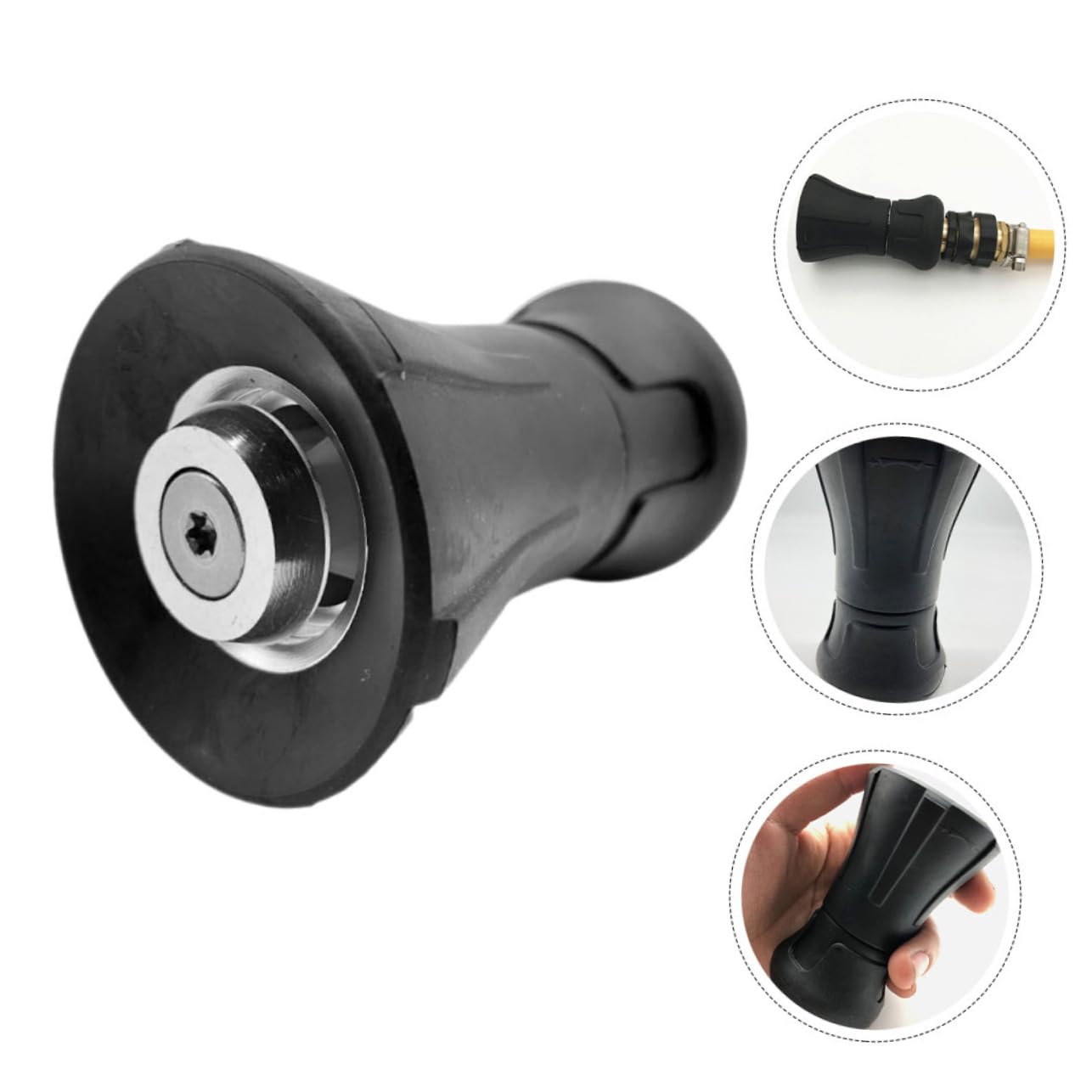 MILISTEN 5 Teilige Sprühschlauchdüse Gartenwasserspray Hochdruck Gartenschlauchdüse Auto Hochleistungsschlauchdüse Wasch Inline Waschanlage Vielseitige Wasserschlauchdüse Schwarze