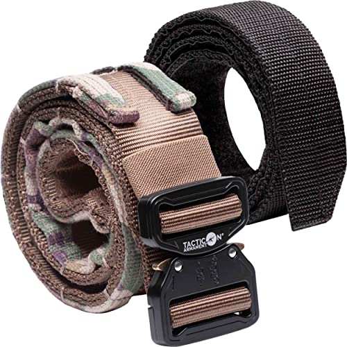 Tacticon Battle Belt V2 - Adjustable Tactical Molle Belt with Metal Quick Release Buckle - Made of Heavy-Duty 500D Nylon