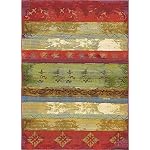 Unique Loom Outdoor Modern Collection Area Rug - Traditional (4' 1" x 6' 1" Rectangle, Multi/ Gold) - Image 2